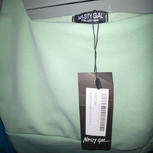 Squarin’ to Go MIDI Dress Sage - Picture 3 of 3